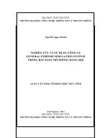 Nghiên cứu và sử dụng công cụ general pupose simulation system trong bài toán mô phỏng hàng đợii 