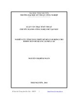 Nghiên cứu tính toán thiết kế đồ gá di động cho robot hàn hồ quang Almega AII