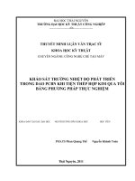 Khảo sát trường nhiệt độ phát triển trong dao PCBN khi tiện thép hợp kim qua tôi bằng phương pháp thực nghiệm