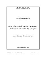 Định tố danh từ trong tiếng Việt
