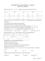 30 đề thi thử tốt nghiệp toán 2017 giải chi tiết