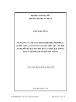 Nghiên cứu và đề xuất một số biện pháp góp phần rèn luyện các yếu tố của tư duy sáng tạo cho học sinh khá giỏi qua dạy học bài tập hình học không gian ở trường Trung học phổ thông
