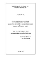 Một số biện pháp giúp đỡ học sinh cộng tác nhóm có hiệu quả trong môn toán lớp 5 (LV tốt nghiệp)