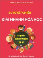 51 TUYỆT CHIÊU GIẢI NHANH hóa học