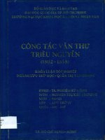 Công tác Văn thư triều Nguyễn. Quỳnh