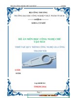 Thiết kế quy trình công nghệ gia công chi tiết: Thanh nối (Thuyết minh + AUTOCAD 2D3D)