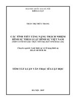 Các tình tiết tăng nặng trách nhiệm hình sự theo luật hình sự Việt Nam