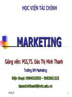 Bài giảng môn Maketting