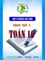 Đề cương ôn tập môn toán 10 - Học kì 1 - 2017