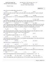 Đề kiểm tra trắc nghiệm đại số lớp 11