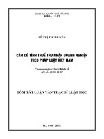 Căn cứ tính thuế thu nhập doanh nghiệp theo pháp luật Việt Nam