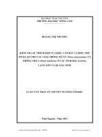 Kiểm tra sự thích hợp của biểu cấp đất và biểu thể tích lập cho các loài Thông mã vĩ (Pinus massoniana) và Thông nhựa (Pinus merkussi) ở các tỉnh Bắc Giang, Lạng Sơn và Quảng Ninh