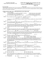 De thi thu DH lan 1 2012  truong THPT nguyen duccanh thai binh 