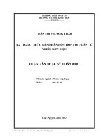 Bất đẳng thức biến phân hỗn hợp với Toán tử nhiễu đơn điệu