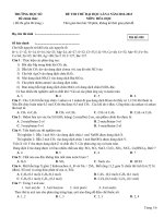 Đề thi thử đại học lần 6   hóa học TRƯỜNG học số 