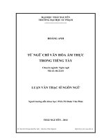 Từ ngữ chỉ văn hóa ẩm thực trong tiếng Tày