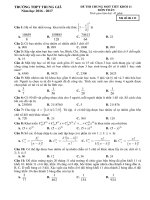 KIEM TRA 1 TIET TRƯỜNG THPT TRUNG GIÃ 