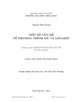 Một số vấn đề về phương trình mũ và Lôgarit.