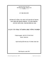 Đánh giá công tác đấu giá quyền sử dụng đất khu đô thị Hà Phong - Xã Tiền Phong - huyện Mê Linh - Thành phố Hà nộ
