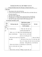 KẾ HOẠCH CÔNG tác CHỦ NHIỆM TUẦN 29