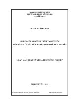 Nghiên cứu khả năng thấm và giữ nước tiềm tàng của đất rừng huyện Định Hoá, Thái Nguyên