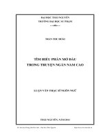 Tìm hiểu phần mở đầu trong truyện ngắn Nam cao