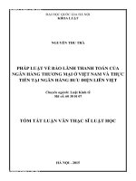 Pháp luật về bảo lãnh thanh toán của ngân hàng thương mại ở Việt Nam và thực tiễn tại ngân hàng bưu điện Liên Việt