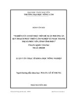Nghiên cứu cơ sở thực tiễn đề xuất phương án quy hoạch phát triển lâm nghiệp xã Ngọc Thanh, thị xã Phúc Yên - tỉnh Vĩnh Phúc