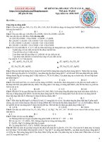 GIẢI đáp hóa họcđề KIỂM TRA hóa học vô cơ lần II 