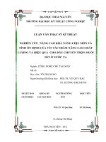 Nghiên cứu nâng cao khả năng chịu mòn và tính ổn định của vít tải nhằm nâng cao chất lượng và hiệu quả cho dây chuyền trộn muối Iốt ở nước ta