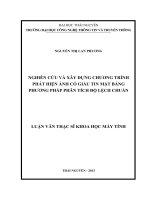 Nghiên cứu và xây dựng chương trình phát hiện ảnh có giấu tin mật bằng phương pháp phân tích độ lệch chuẩ 