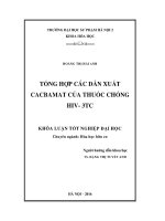 Tổng hợp các dẫn xuất cabamat của thuốc chống HIV3TC (LV tốt nghiệp)