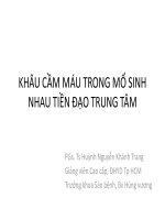 Khâu cầm máu trong mổ sinh nhau tiền đạo trung tâm