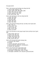 Trắc nghiệm sinh lý học hay