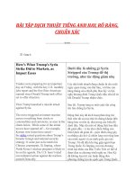 Translation exercises: bài tập dịch thuật các đoạn văn, bài văn, tờ báo tiếng anh chọn lọc, hay dành cho người thi đại học, cao đẳng, trung cấp, thi Ilets, Toeic, Toeft,..