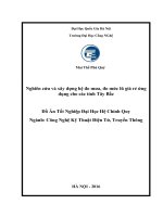 Nghiên cứu và xây dựng hệ đo mưa, đo mức lũ giá rẻ ứng dụng cho các tỉnh tây bắc 