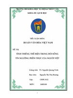 Tính thiêng trong văn hóa người việt bắc bộ