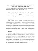 NGHIÊN cứu HÀNH VI THAM GIA GIAO THÔNG của SINH VIÊN TRƯỜNG đại học sư PHẠM – đại học đà NẴNG (2) 