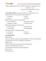 Đề thi học kì 1 môn Địa lý lớp 8 Phòng GDĐT Vĩnh Tường, Vĩnh Phúc năm học 2016  2017 