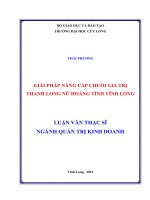 Giải pháp nâng cấp chuỗi giá trị thanh long Nữ hoàng tỉnh Vĩnh Long (LV thạc sĩ)