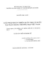 Giải pháp hoàn thiện quản trị lãi suất tại ngân hàng thương mại việt nam 