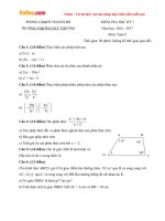 Đề thi học kì 1 môn Toán lớp 8 trường THCS Kỳ Thượng, Quảng Ninh năm học 2016  2017 