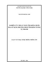 NGHIÊN cứu THUẬT TOÁN tìm KIẾM CHUỖI DNA sử DỤNG PHƢƠNG PHÁP tìm KIẾM TƢƠNG tự NHANH LUẬN 