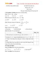 Đề thi học kì 1 môn Toán lớp 8 trường THCS Chiềng Ken, Lào Cai năm học 2016  2017 