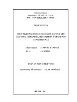 Phát triển nguồn lực con người đáp ứng yêu cầu công nghiệp hóa, hiện đại hóa ở thành phố hà nội hiện nay 