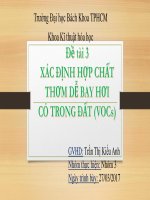 Phân tích hợp chất VOCs