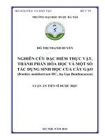 Nghiên cứu đặc điểm thực vật, thành phần hóa học và một số tác dụng sinh học của cây học 