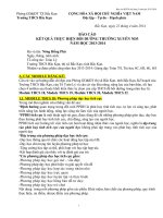 BÁO CÁO  KẾT QUẢ THỰC HIỆN BỒI DƯỠNG THƯỜNG XUYÊN ND3