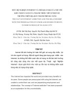 MỨC độ “NGHIỆN INTERNET” và mối QUAN hệ của nó với KIỂU NHÂN CÁCH của THANH THIẾU NIÊN ở một số TRƯỜNG TRÊN địa bàn TP đà NẴNG