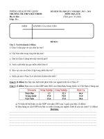 Đề kiểm tra học kì 1 môn Địa lý lớp 8 năm học 2015  2016 trường THTHCS Bãi Thơm, Kiên Giang 